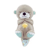 Baby comfort doll sleep toy breathing baby otter breathing bear baby toy music early education doll