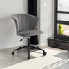 Home Office Chair, Velvet Fabric Swivel Flower Shape Computer Desk Chair for Home Office or Bedroom
