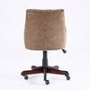 Medieval retro style sheepskin patterned home office chair with lifting, rotating, and tilting functions, brown