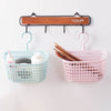 Kitchen Hanging Basket Small Hanging Basket Storage Basket Toilet Hook Portable Basket Plastic Bathroom Wall Storage Basket Bath Basket